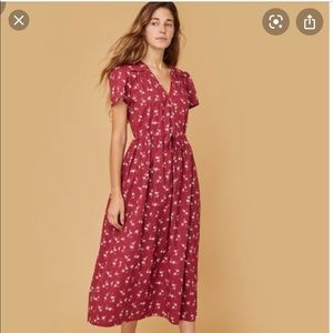 Christy Dawn Dress Red Floral Cotton